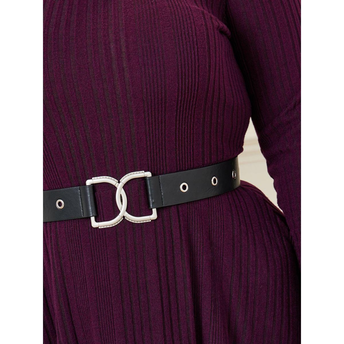 فستان ميدي بأكمام طويلة وحزام-women-clothing-dresses-image-3
