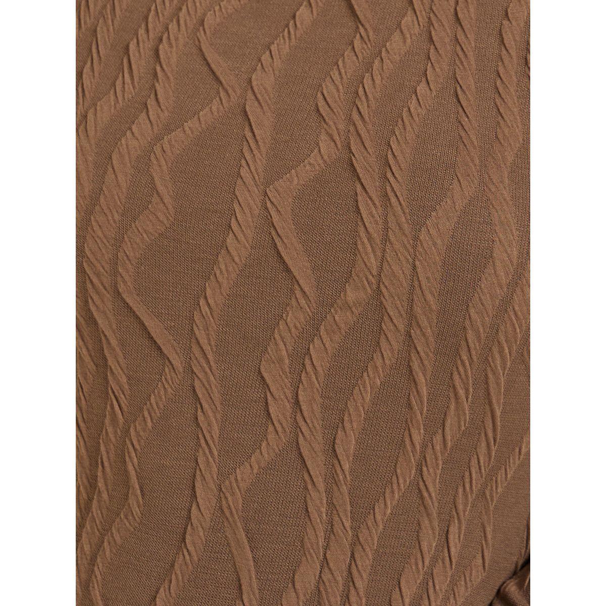 Styli Textured Self Design Bodycon Maxi Dress with Back Slit-women-clothing-dresses-image-3