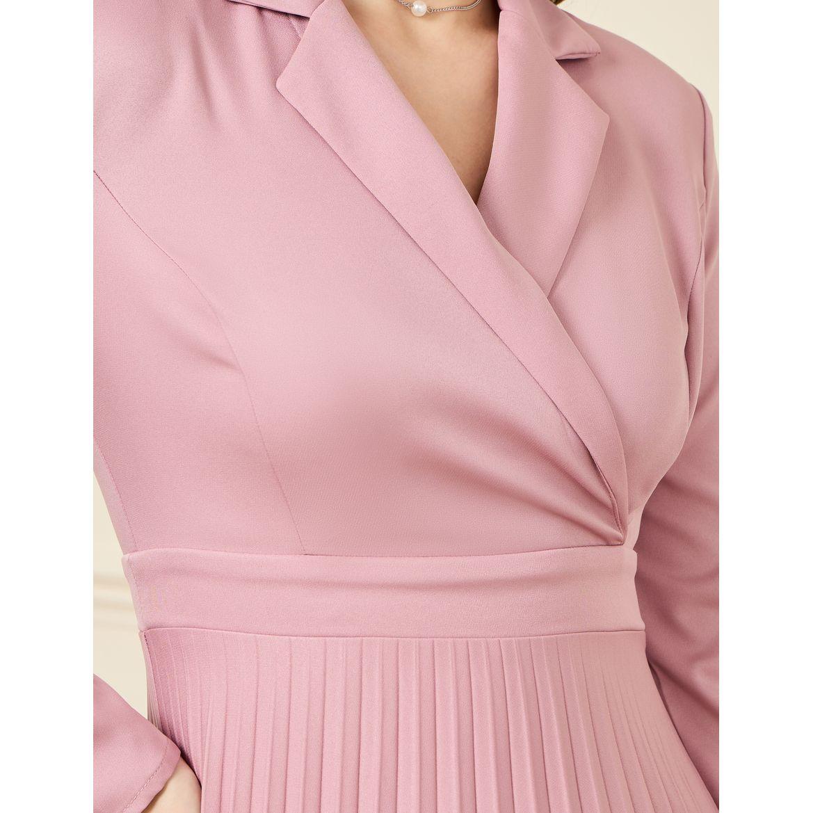 Styli Pleated Long Sleeve A-Line Maxi Dress-women-clothing-dresses-image-3