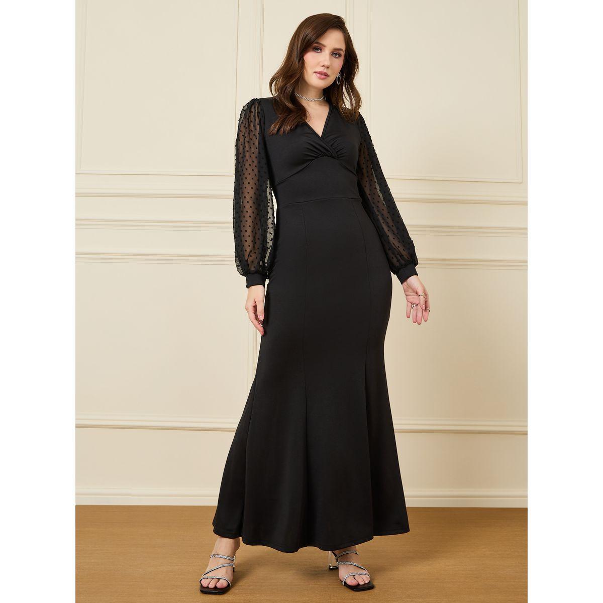 Styli Sheer Dobby Sleeve Sheath Maxi Dress-women-clothing-dresses-image-3