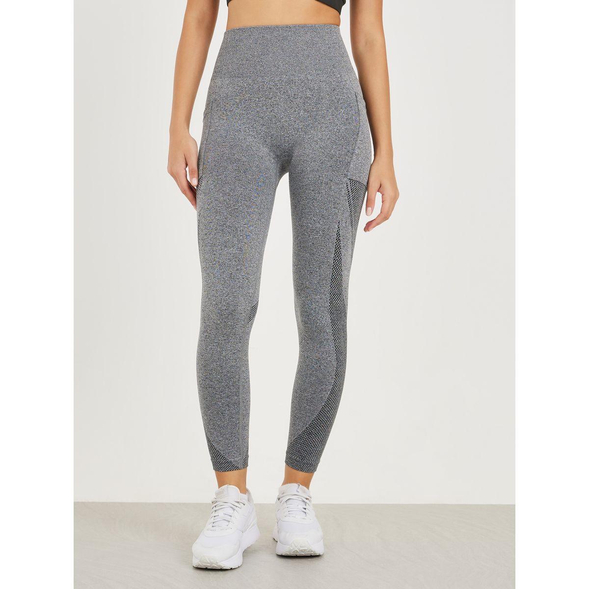 Styli Active Seamless Jacquard Effect Pocket Detail Leggings-women-clothing-sportswearandactivewear-bottoms-image-1