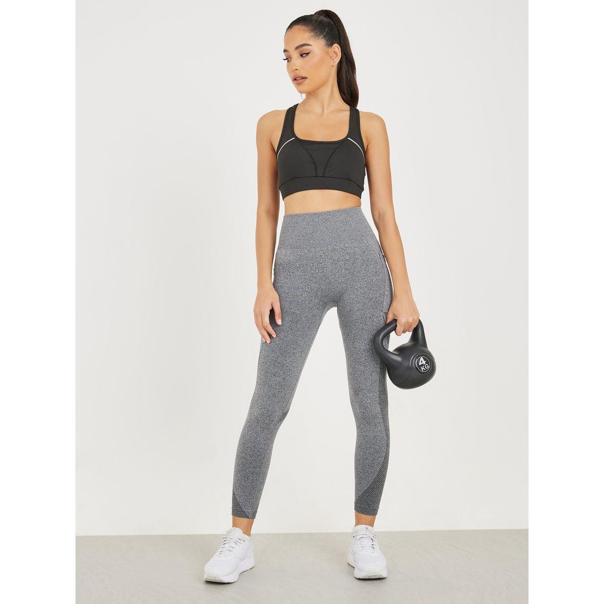 Styli Active Seamless Jacquard Effect Pocket Detail Leggings-women-clothing-sportswearandactivewear-bottoms-image-2