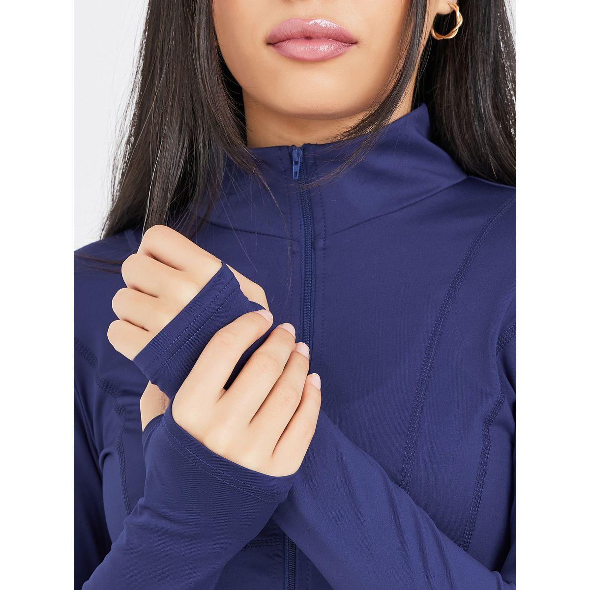 Styli Active Dual Contour Stitch Thumbhole Detail Zip-Up Jacket-sports-women-clothing-coatsandjackets-jackets-image-4