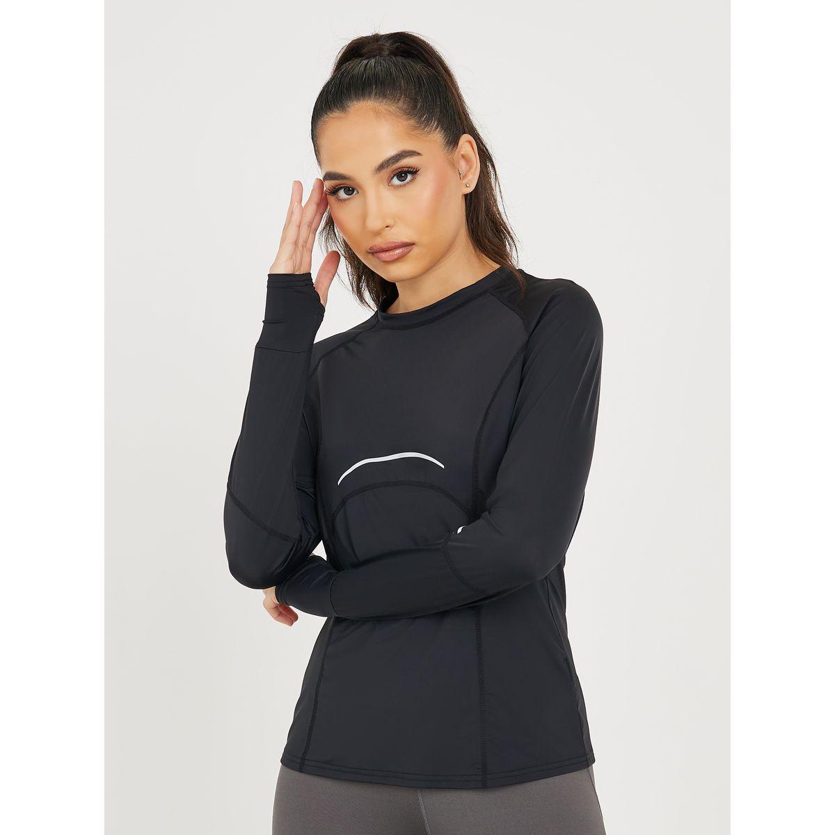 Styli Active Multi Panel Reflective Stripe with Thumbhole Detail Top-women-clothing-sportswearandactivewear-tshirtsandvests-image-5