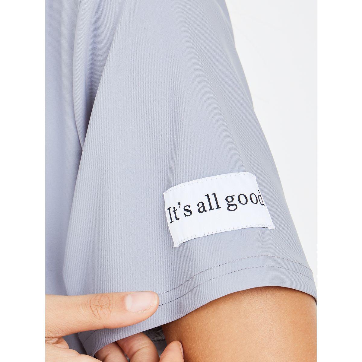 Styli Active T-Shaped Back Mesh Panel Label Sleeve Detail Top-women-clothing-sportswearandactivewear-tshirtsandvests-image-3