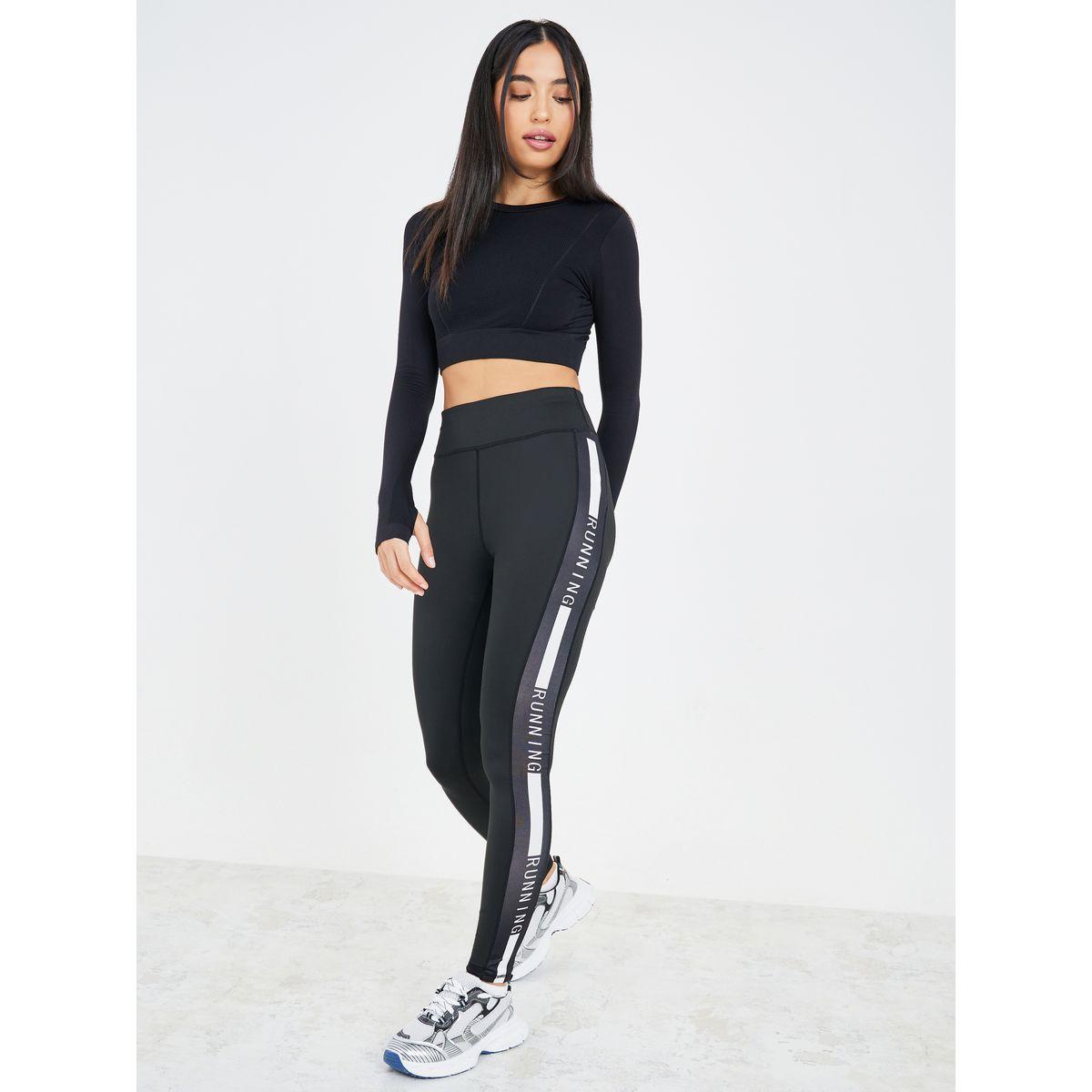 Styli Active Running Slogan Full Length Leggings-women-clothing-sportswearandactivewear-bottoms-image-1
