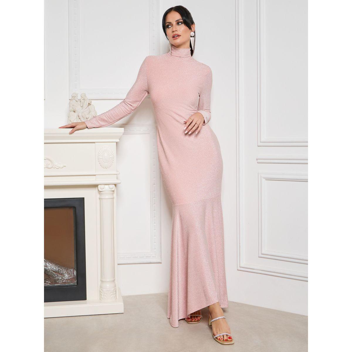فستان طويل بياقة عالية-women-clothing-dresses-image-1
