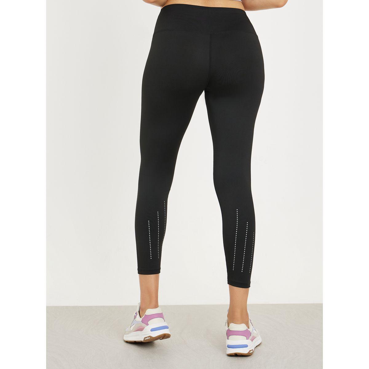 Styli Active Broad Waist Reflective Dot Calf Detail 7/8 Leggings-women-clothing-sportswearandactivewear-bottoms-image-4