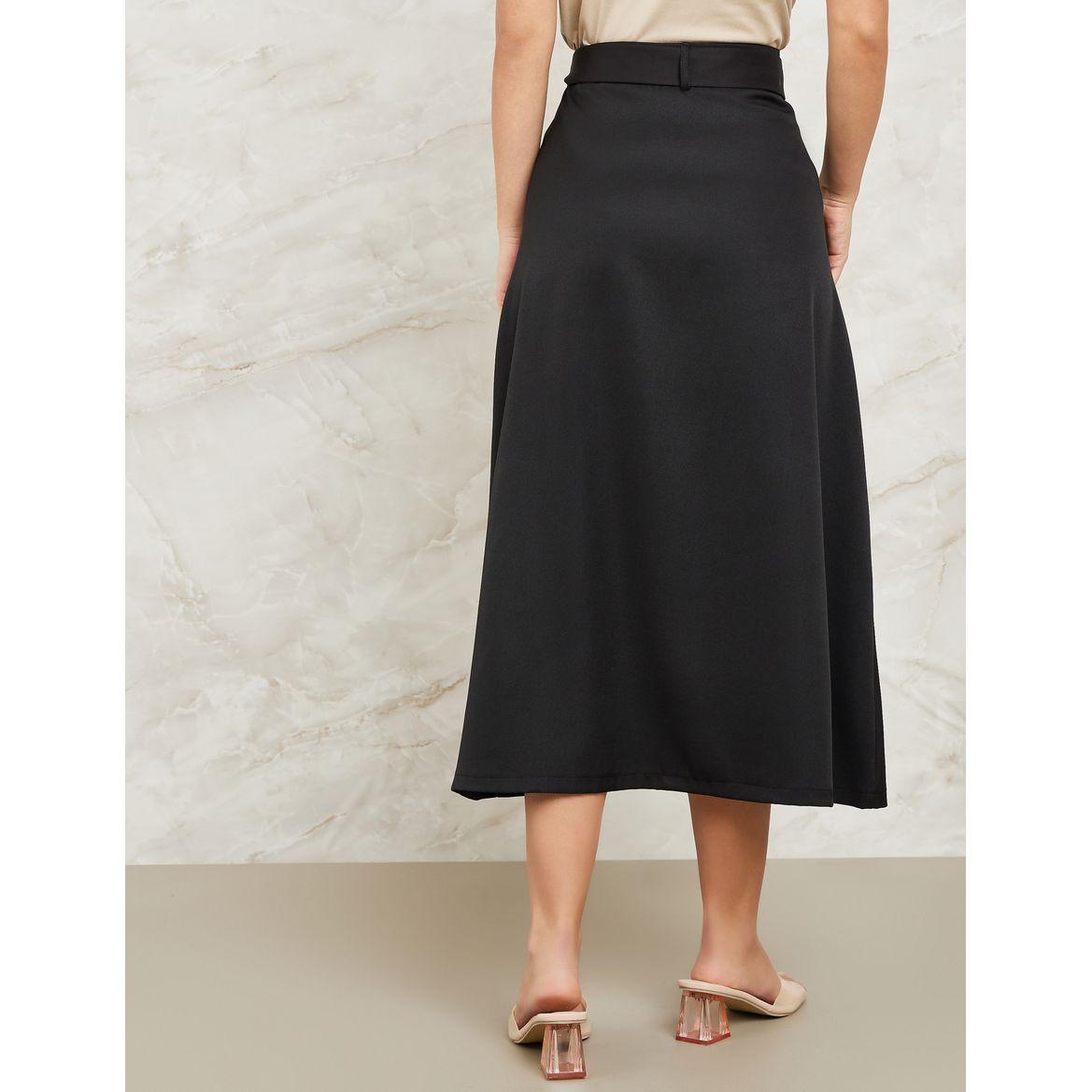 تنورة ميدي بنمط لف وأزرار-women-clothing-bottoms-skirts-image-4