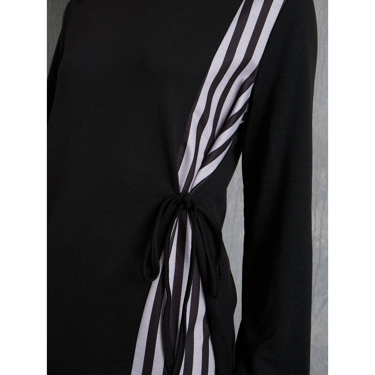 فستان طويل مزين بشريط جانبي-women-clothing-dresses-image-3