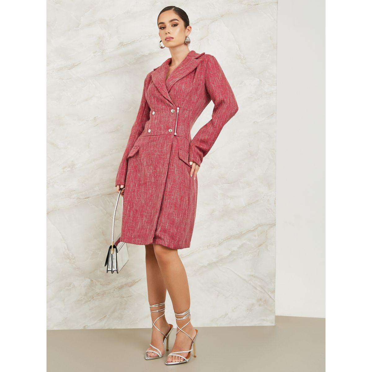 فستان بطول الركبة مزين بسحَّاب غلق-women-clothing-dresses-image-2