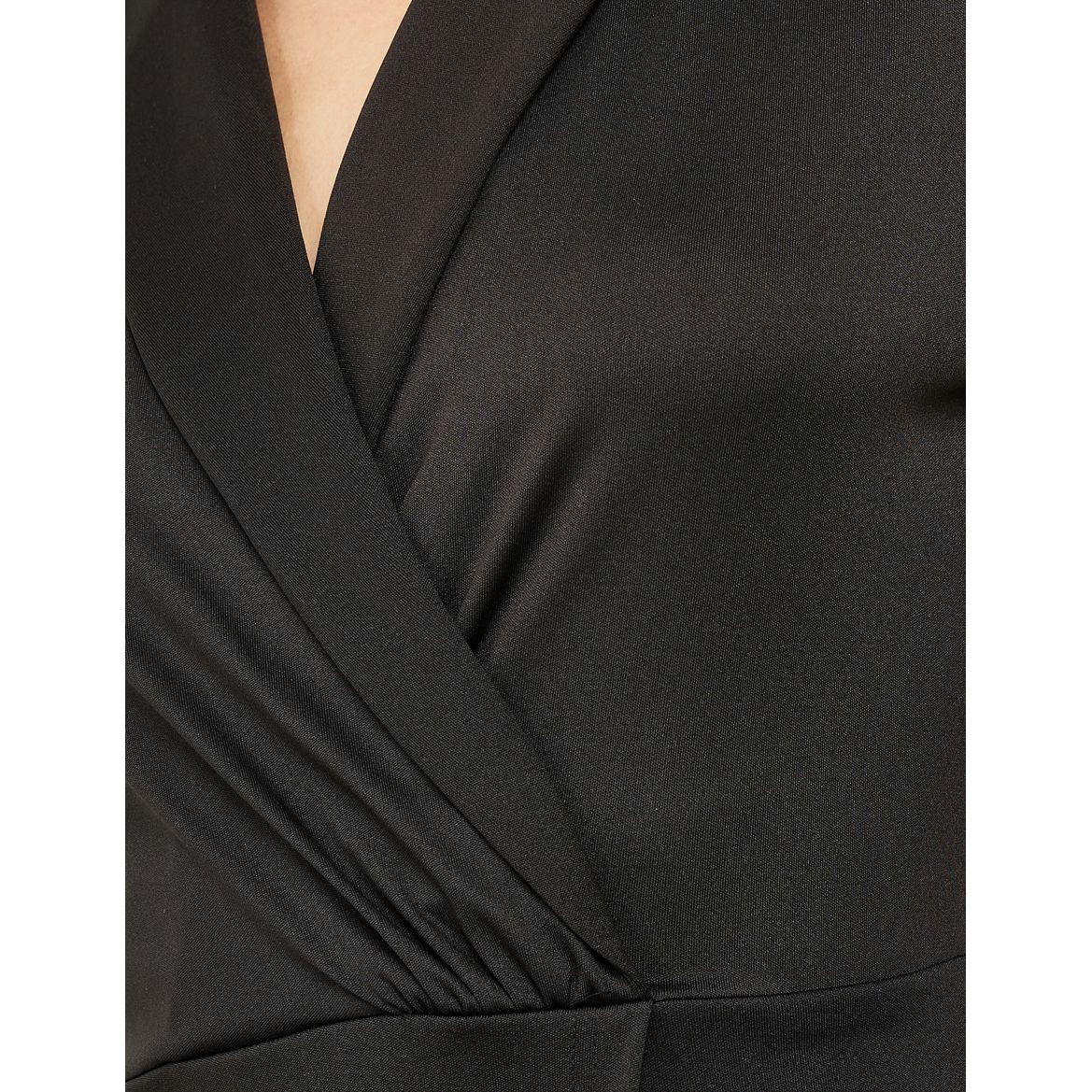 Styli Solid Wrap Front A-Line Midi Dress-women-clothing-dresses-image-3