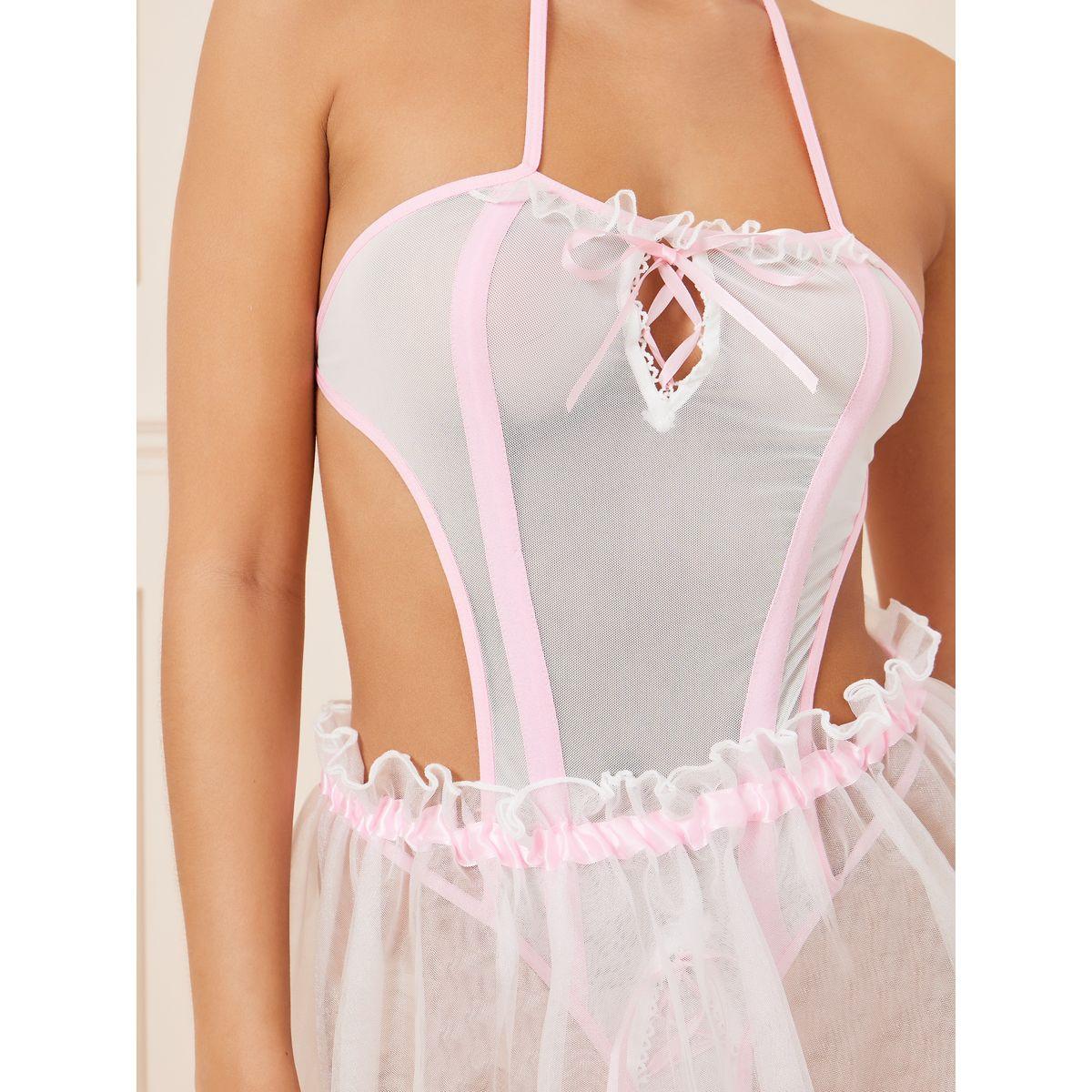 مجموعة من 4 ( بيبي دول، سروال داخلي، طوق شعر، كيلون )-women-clothing-lingerie-babydollsandbodysuits-image-5