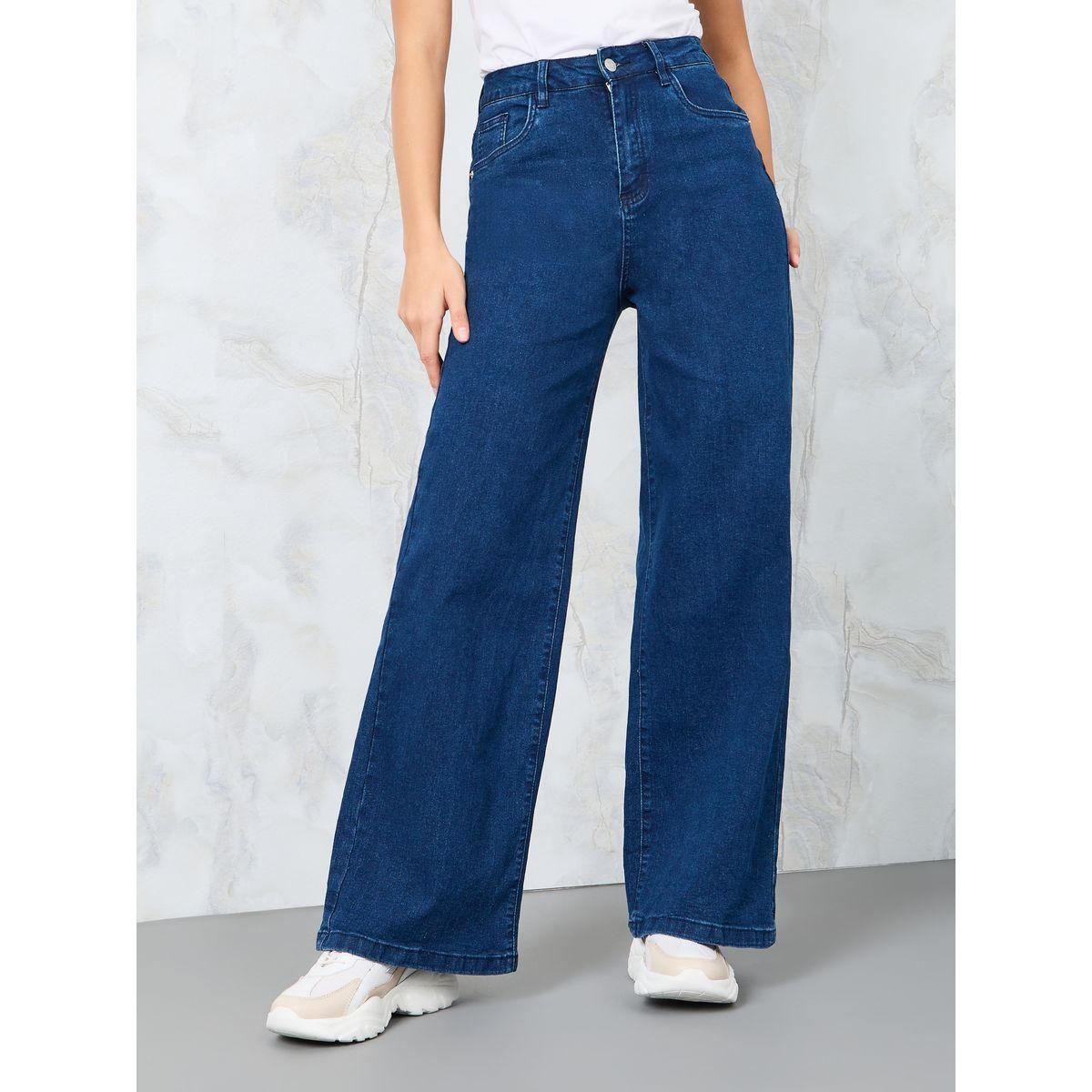 جينز بأرجل واسعة وفتحات حزام-women-clothing-bottoms-jeans-image-1