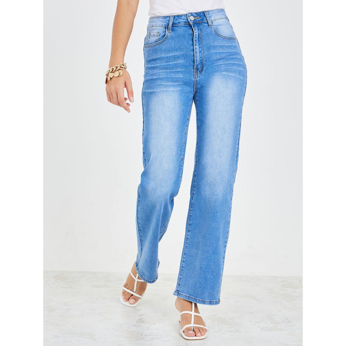 جينز بأرجل مستقيمة وخصر عالي-women-clothing-bottoms-jeans-image-1