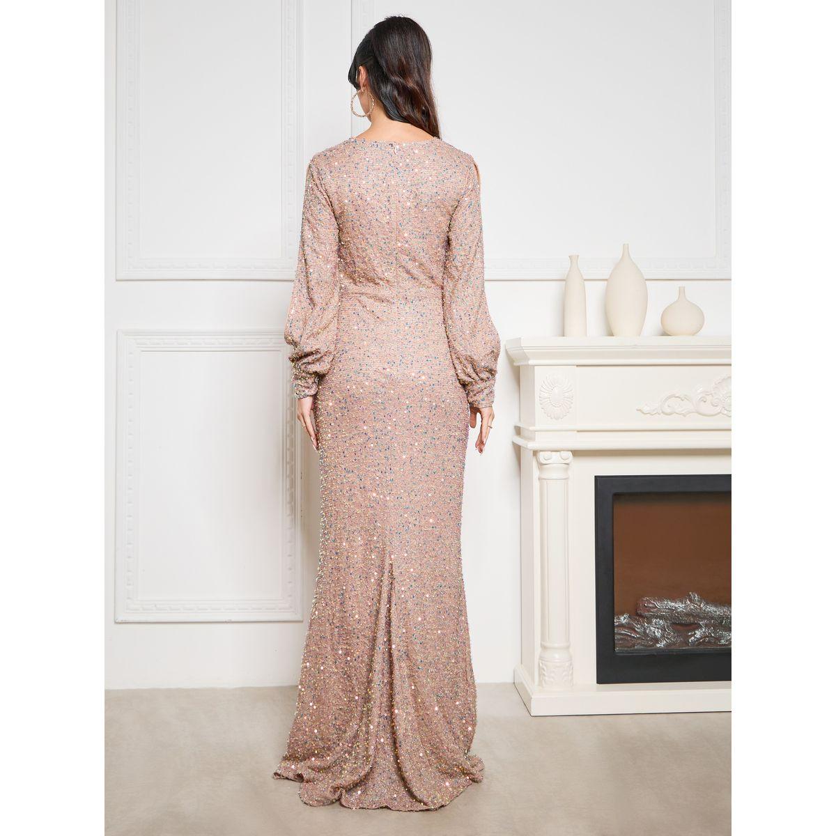 فستان طويل بياقة منسدلة-women-clothing-dresses-image-5