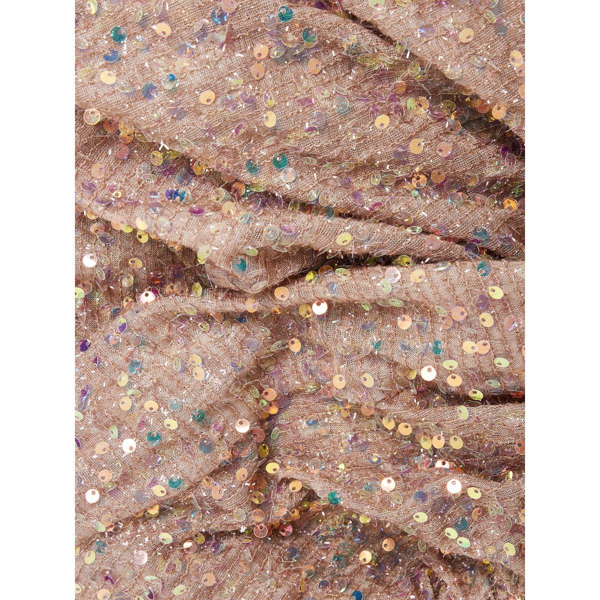 Styli Limited Cowl Neck Sequin Shimmer Draped Maxi Dress-women-clothing-dresses-image-6