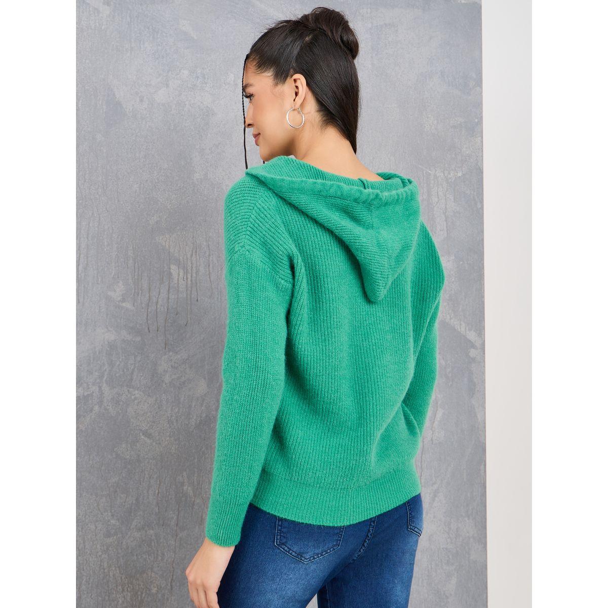 Styli Solid Button Up Hooded Cardigan-women-winterwear-cardigansandjumpers-cardigans-image-5