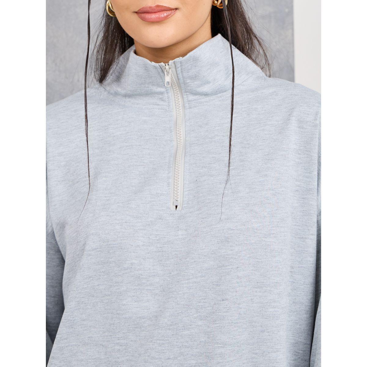 Styli Oversized Longline Half Zip Sweatshirt-women-winterwear-hoodiesandsweatshirts-sweatshirts-image-3
