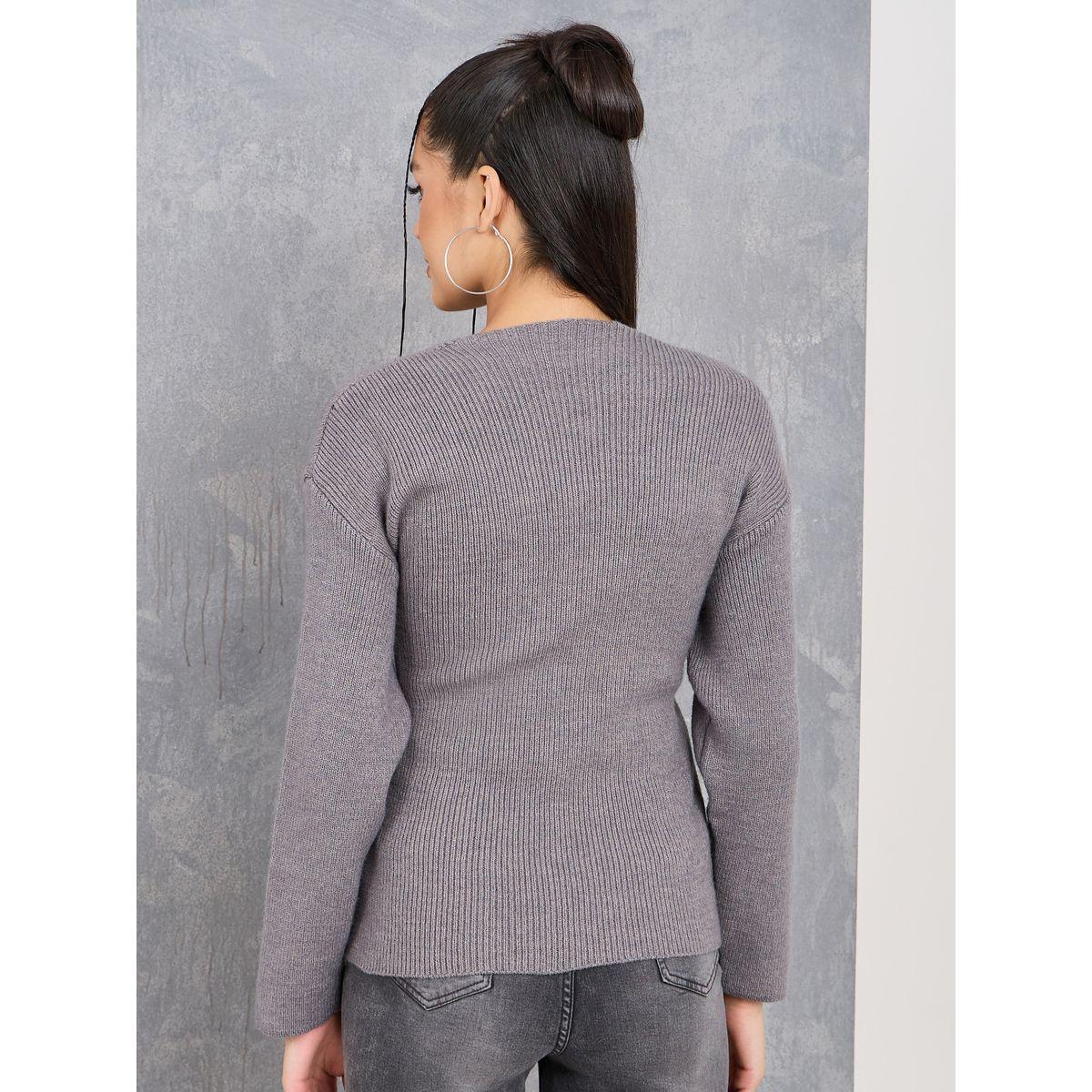 Styli Wrap Front Tie Detail Knit Cardigan-women-winterwear-cardigansandjumpers-cardigans-image-4