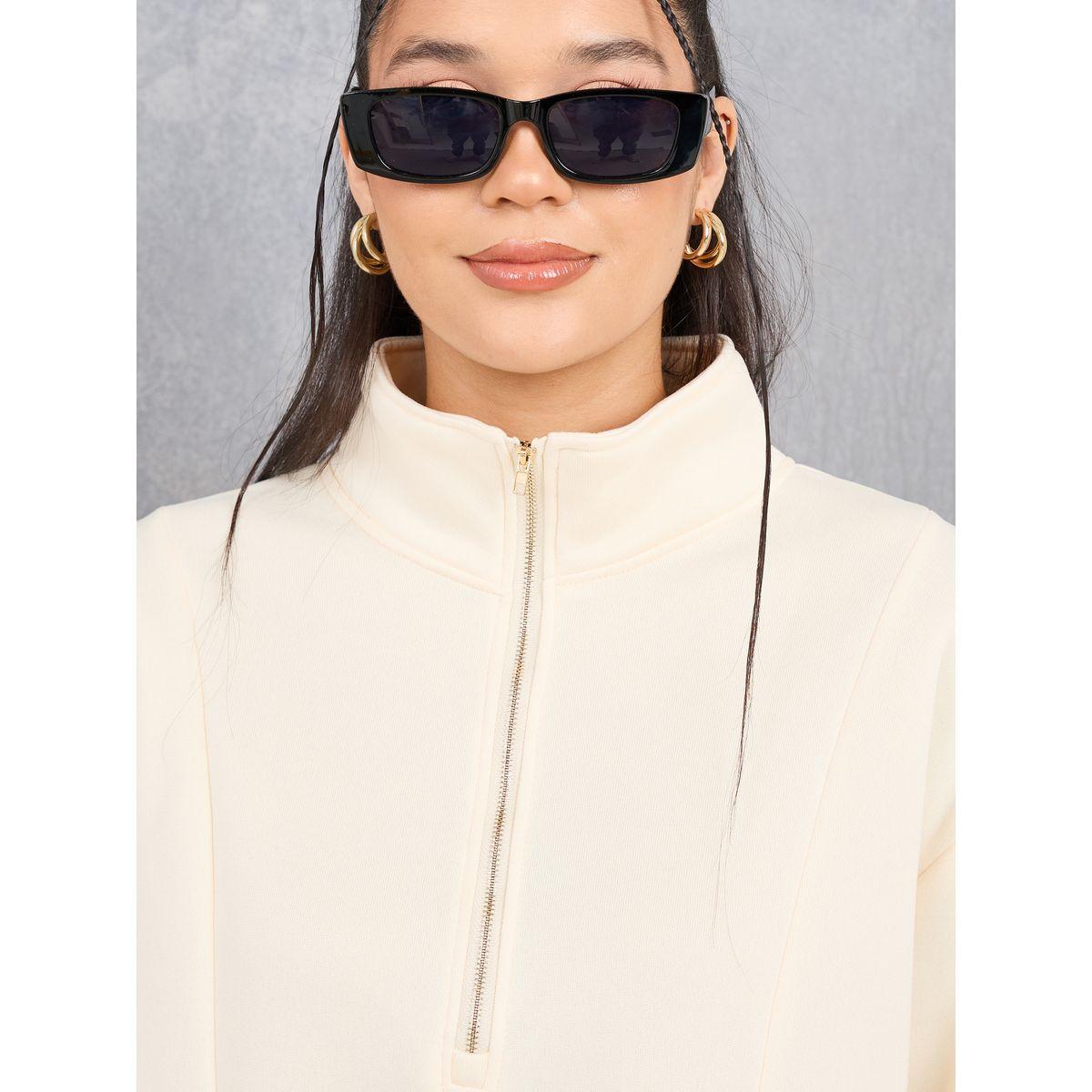 Styli Oversized Drop Shoulder Zip Up Sweatshirt-women-winterwear-hoodiesandsweatshirts-sweatshirts-image-3