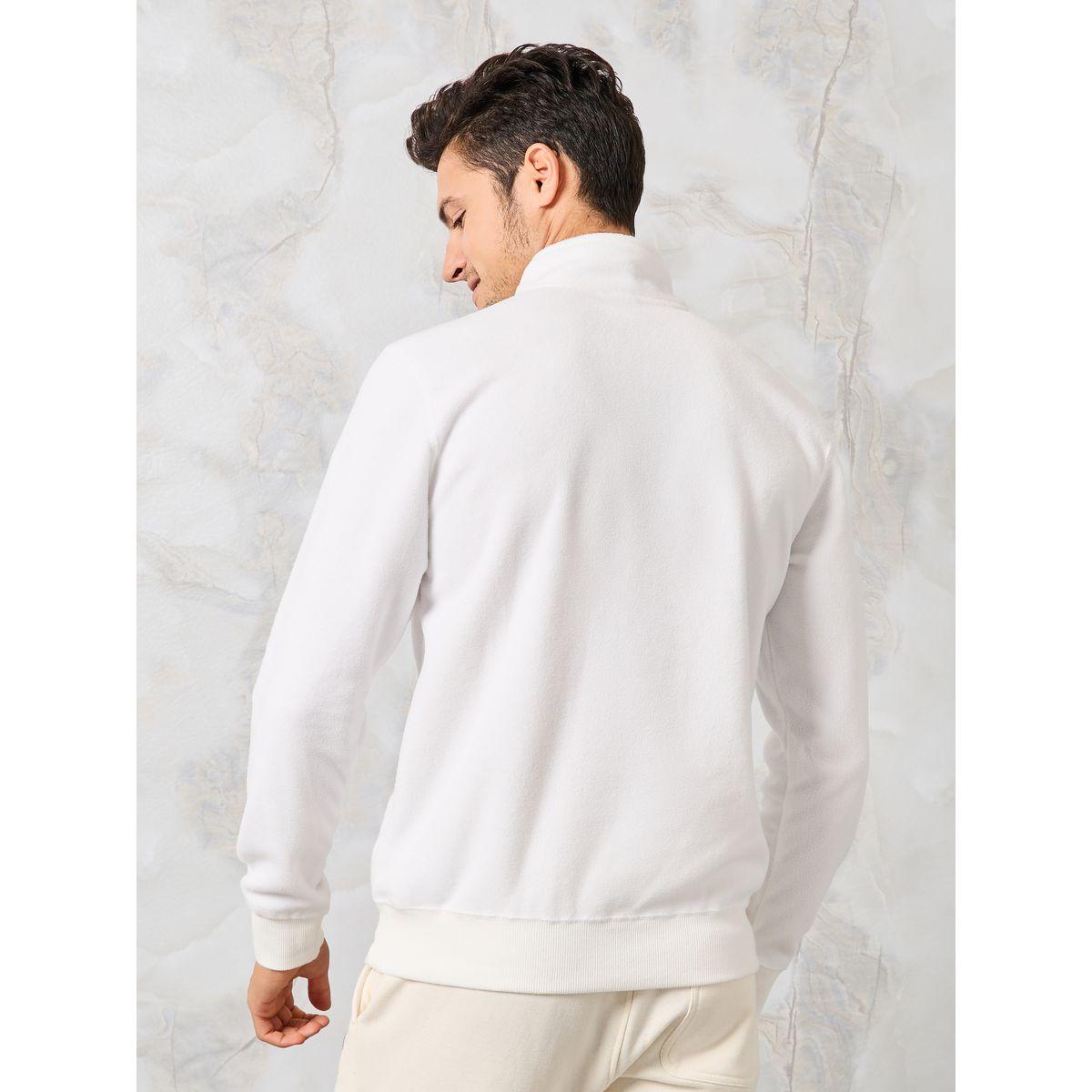 Undyed 1/4 Zip Fleece Sweatshirt-men-winterwear-hoodiesandsweatshirts-image-4