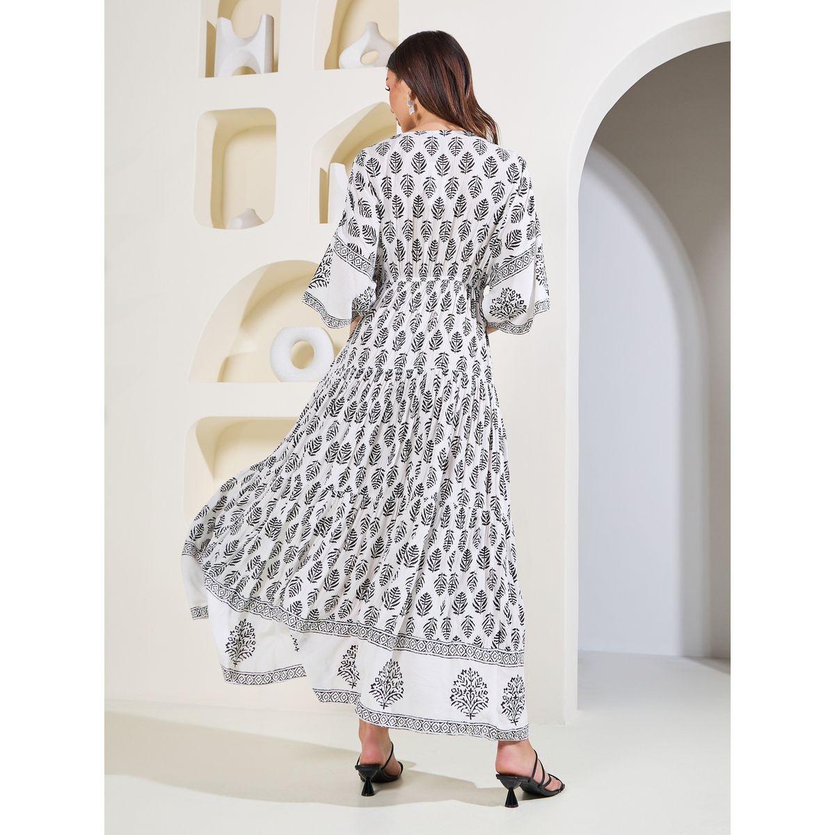 فستان طويل بكسرات واكمام كيمونو-women-clothing-dresses-image-4