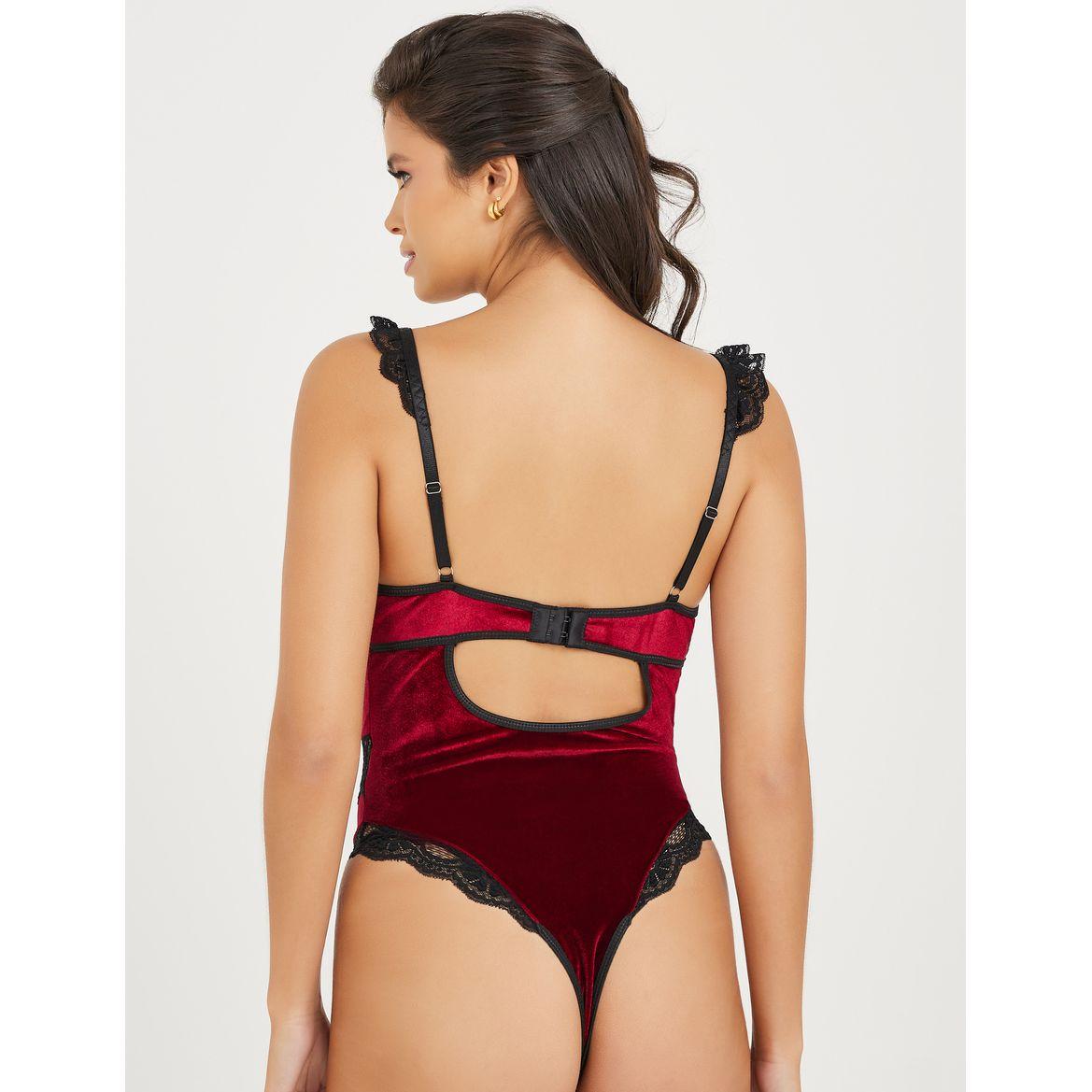بودي سوت بتداخلات مخمل ودانتيل-women-clothing-lingerie-corsets-image-3