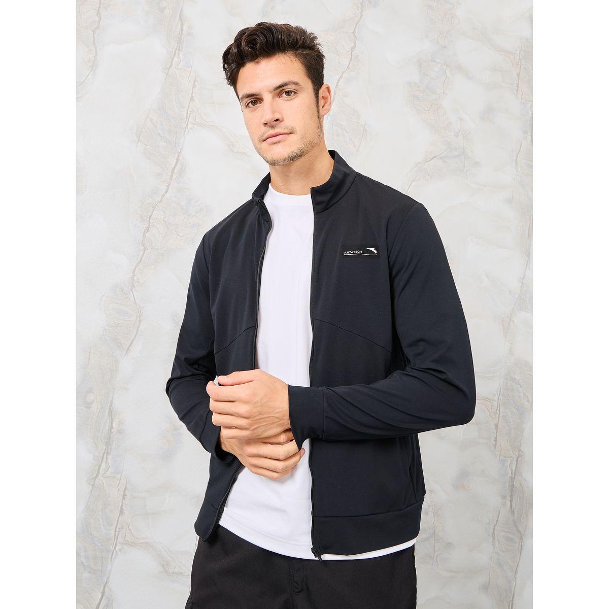 Logo Patch Full Zip Sweatshirt-men-winterwear-hoodiesandsweatshirts-image-1