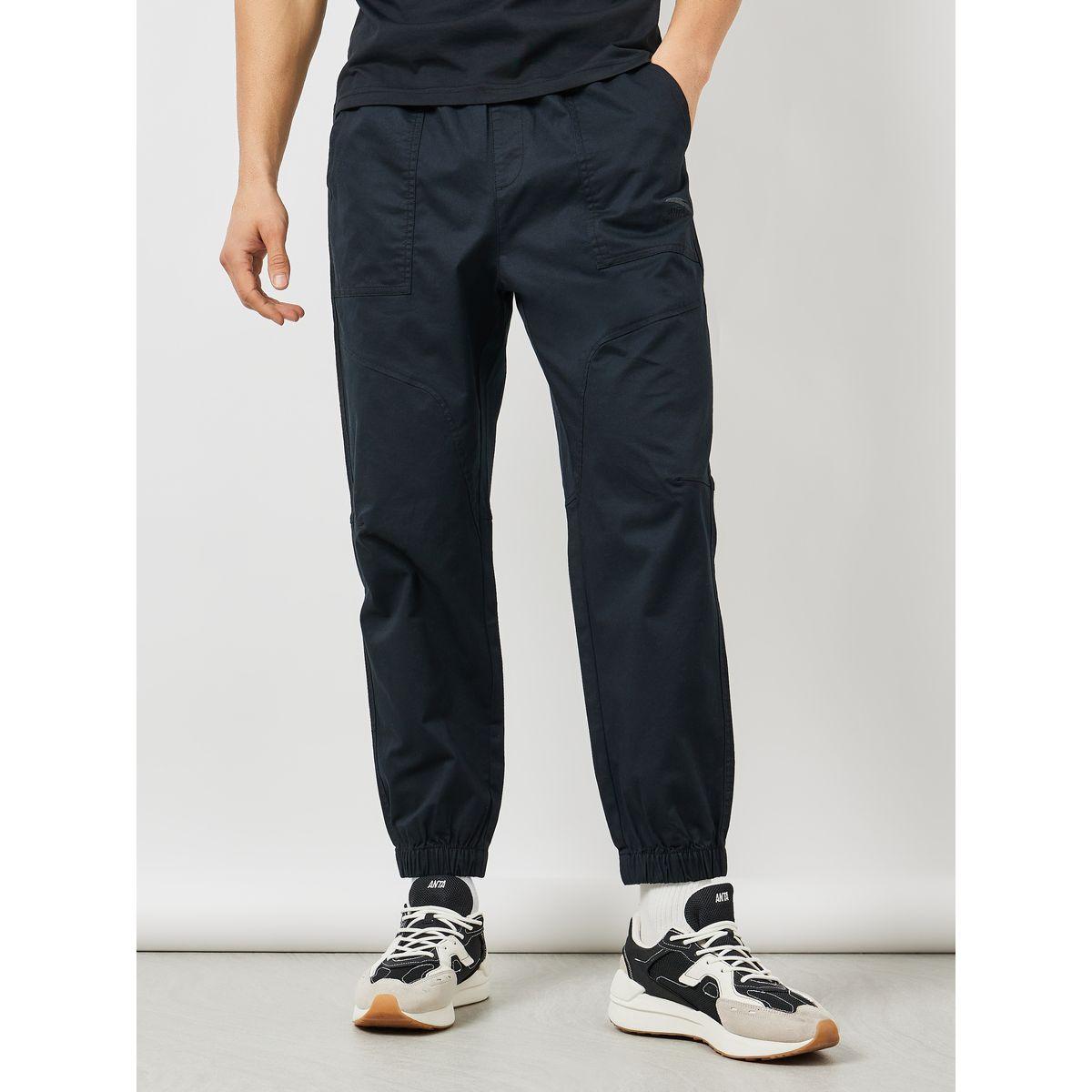 Casual Knit Cuffed Pants with Side Pocket-men-clothing-bottoms-joggers-image-1