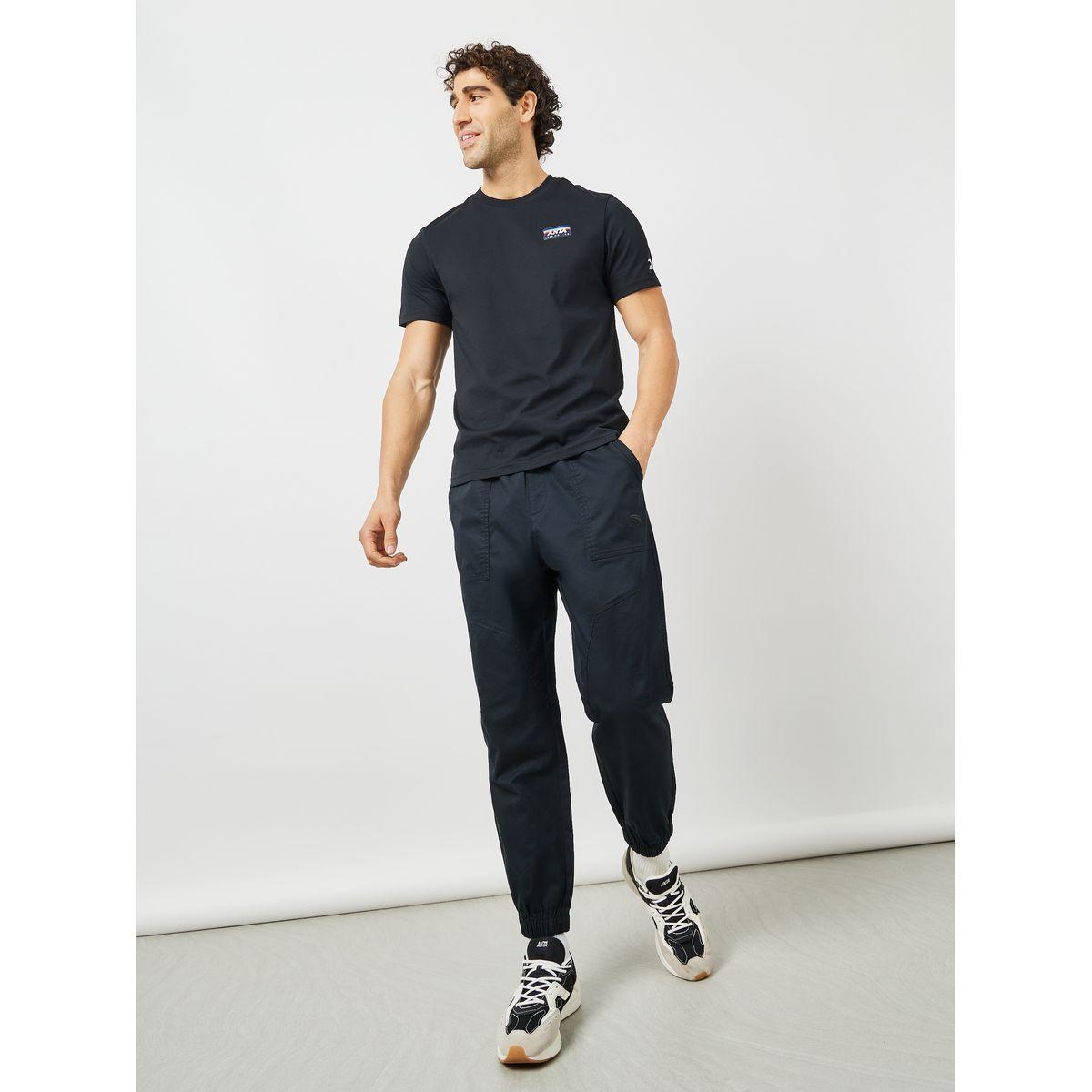 Casual Knit Cuffed Pants with Side Pocket-men-clothing-bottoms-joggers-image-2