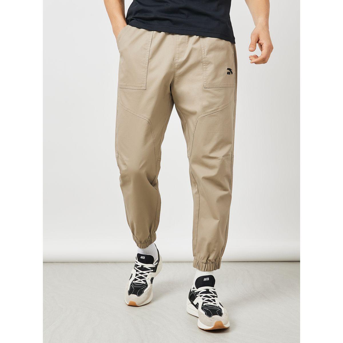 Casual Knit Cuffed Pants with Side Pocket-men-clothing-bottoms-joggers-image-1
