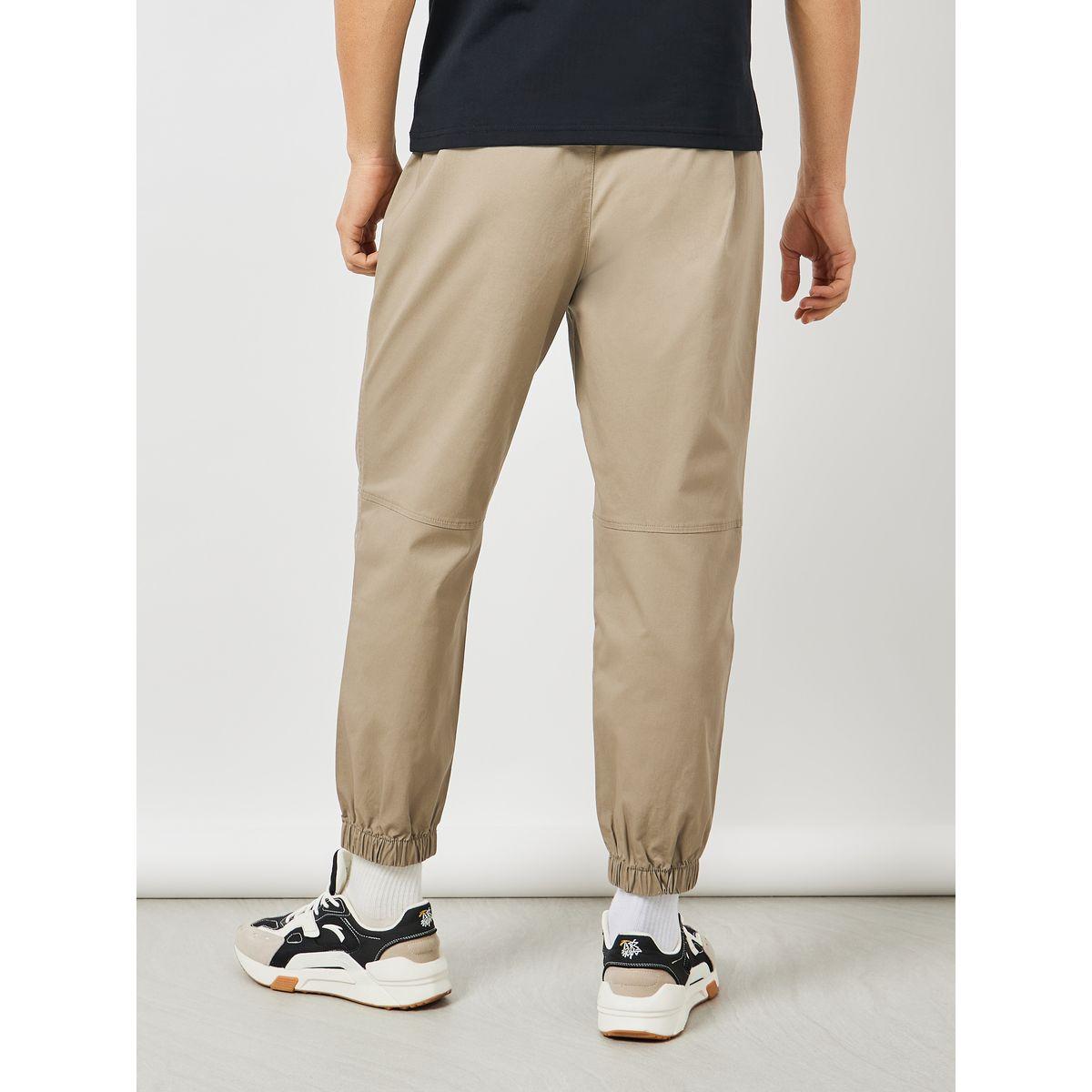 Casual Knit Cuffed Pants with Side Pocket-men-clothing-bottoms-joggers-image-4