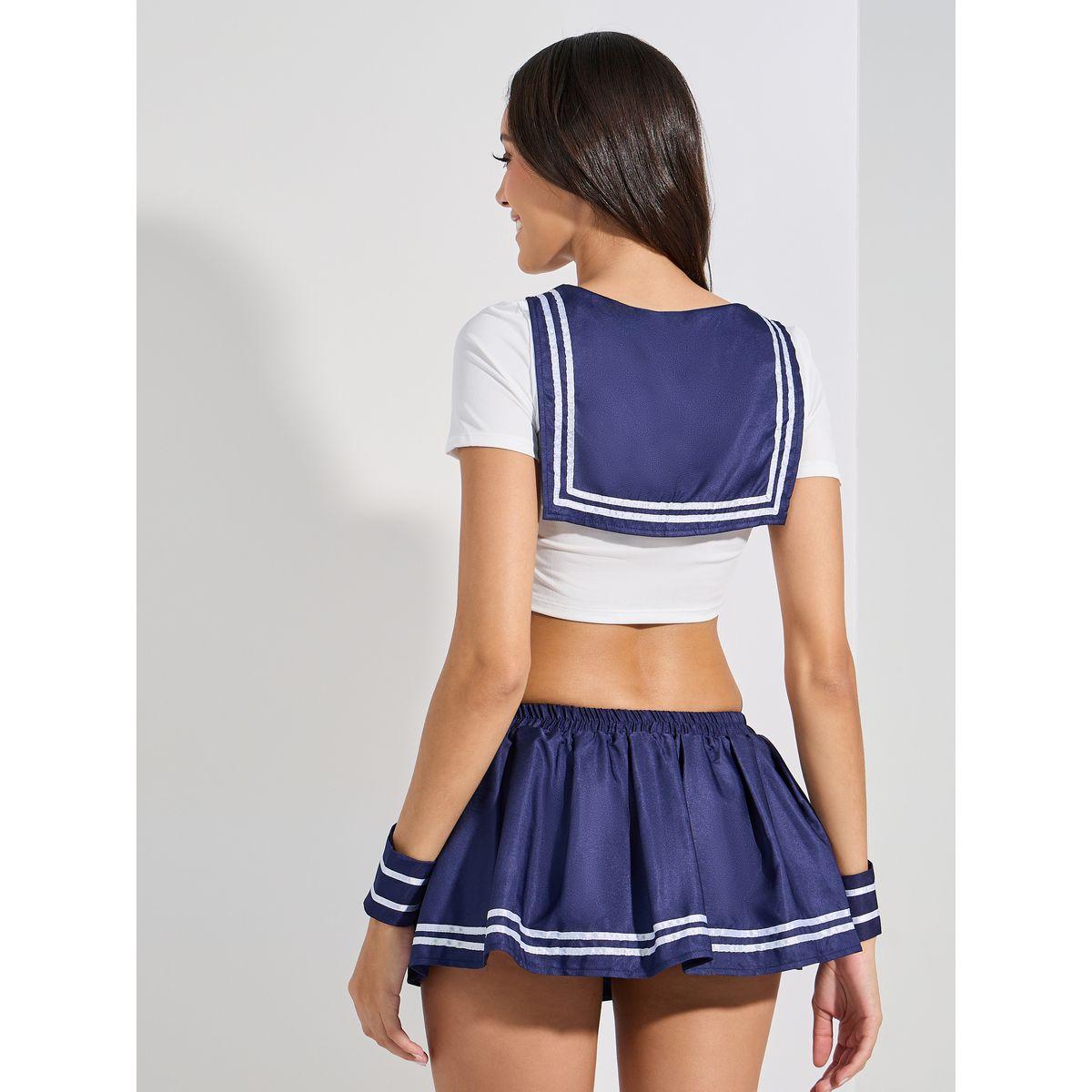 مجموعة من فستان مع بلوزة قصيرة مزين بربطة فيونكة-women-clothing-lingerie-lingeriesets-image-4