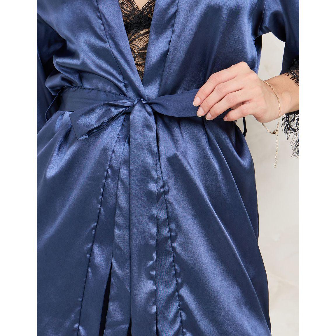Styli Pack of 4 - Satin Robe, Short, Lace Bralette & Brazilian Brief-women-clothing-lingerie-lingeriesets-image-10