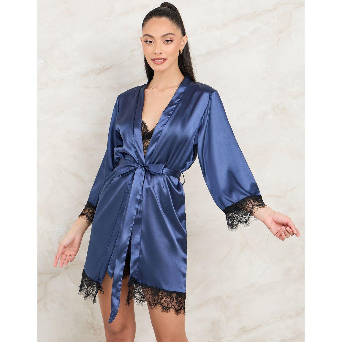 مجموعة من 4 ( سروال برازيلي، صدرية، شورت، روب )-women-clothing-lingerie-lingeriesets-image-9