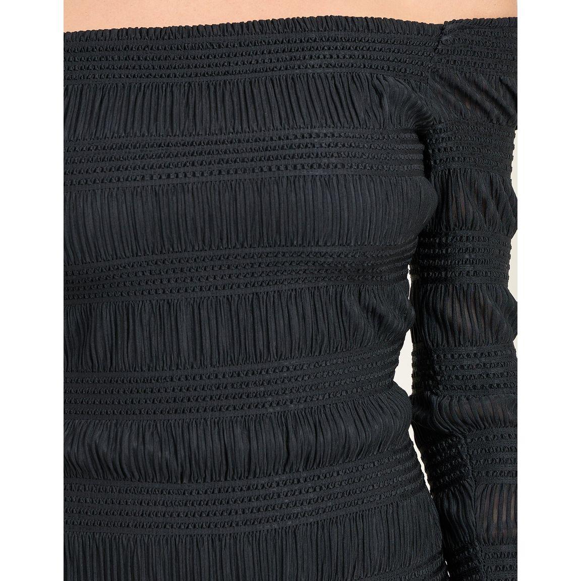 Styli Shirred Texture Off Shoulder Bodycon Maxi Dress-women-clothing-dresses-image-3