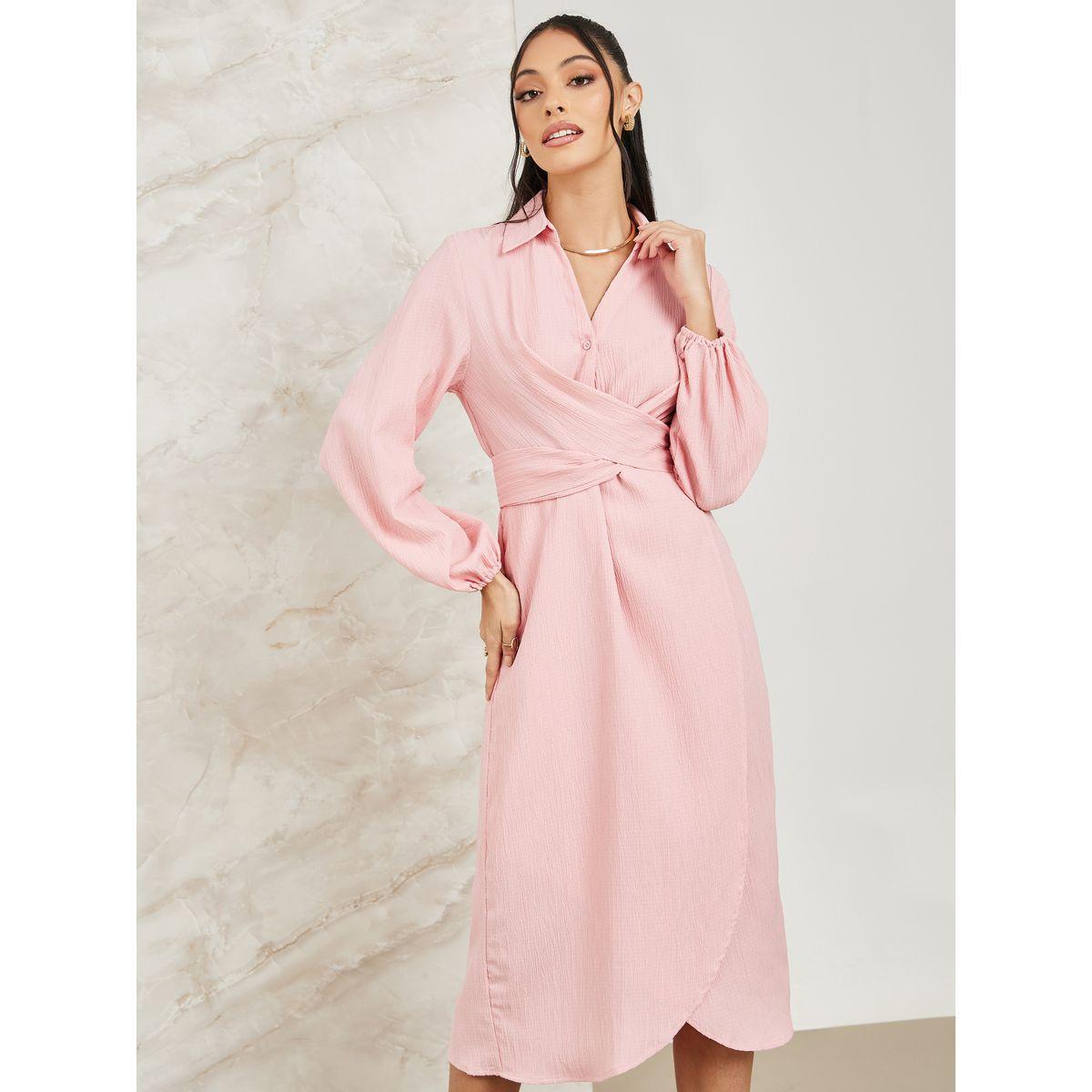 فستان ميدي بنمط لف-women-clothing-dresses-image-2