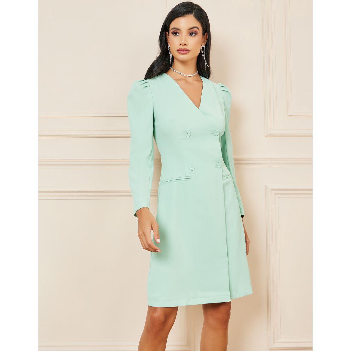 فستان بطول الركبة وصدر مزدوج-women-clothing-dresses-image-1