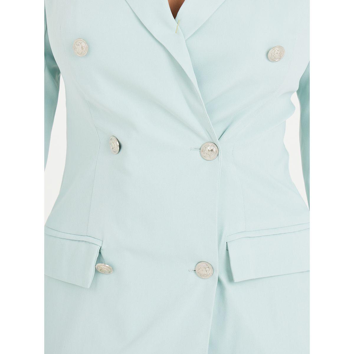 Styli Solid Notch Lapel Knee Length Blazer Dress-women-clothing-dresses-image-3