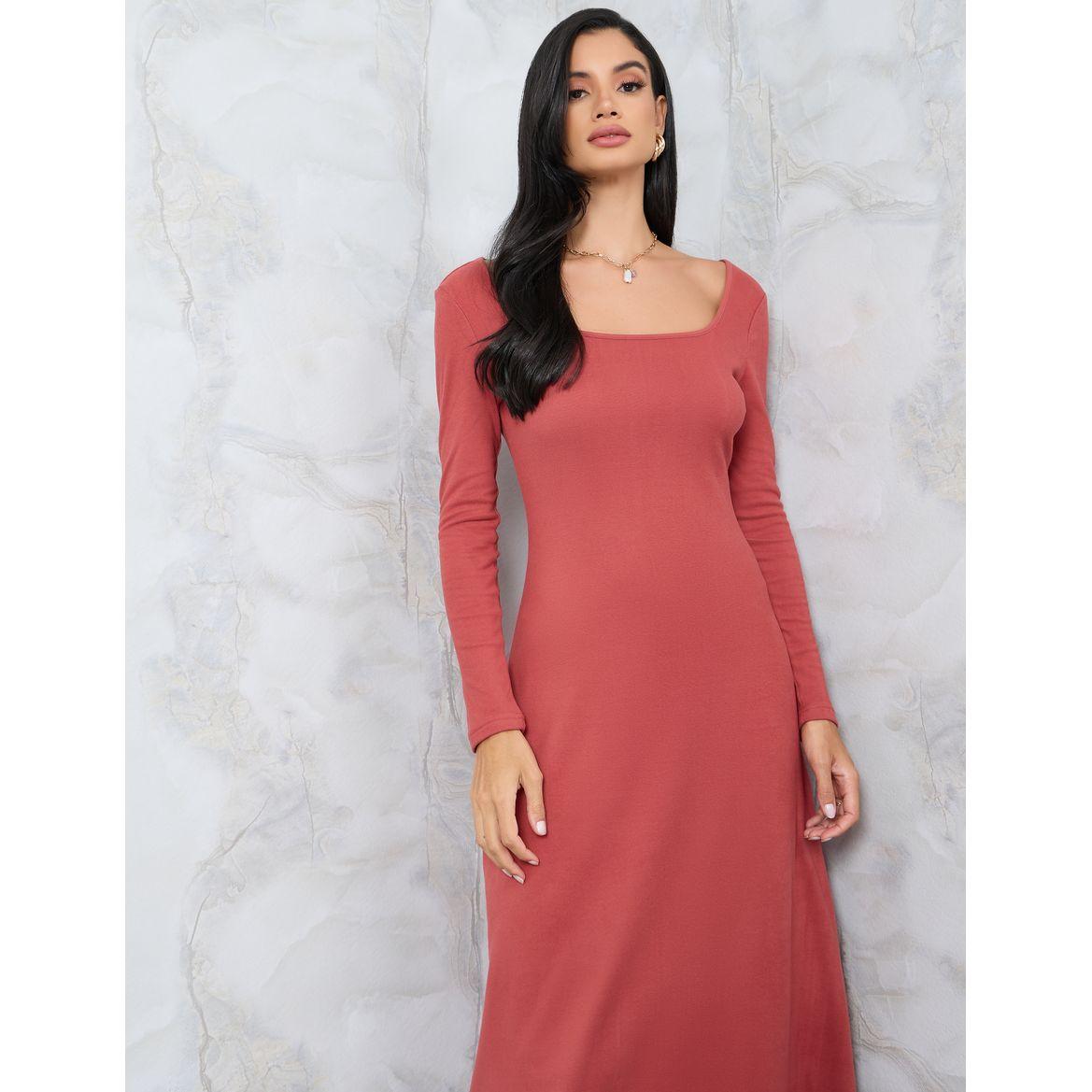 فستان طويل بياقة واسعة-women-clothing-dresses-image-2