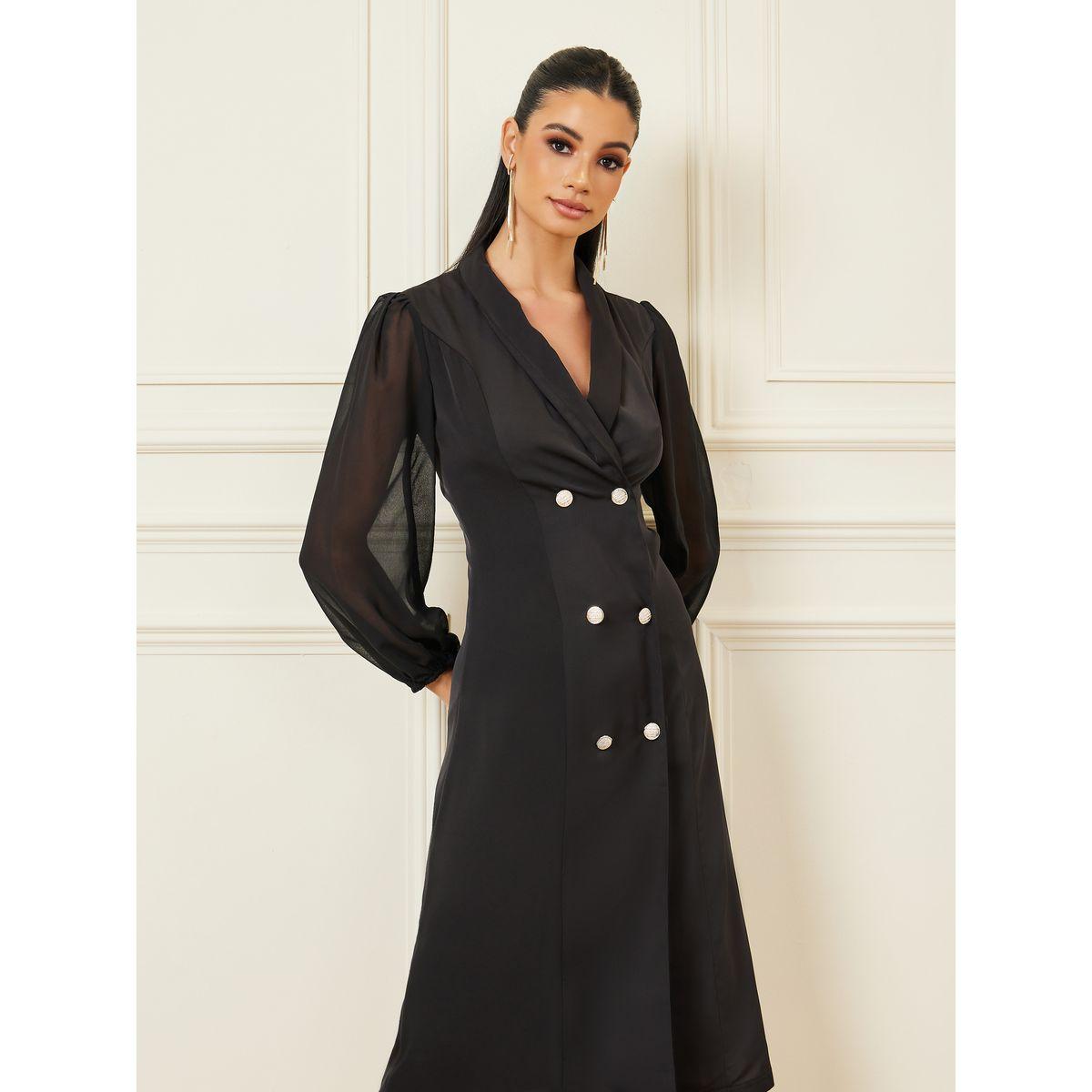 Styli Double Breasted Blazer Midi Dress-women-clothing-dresses-image-2