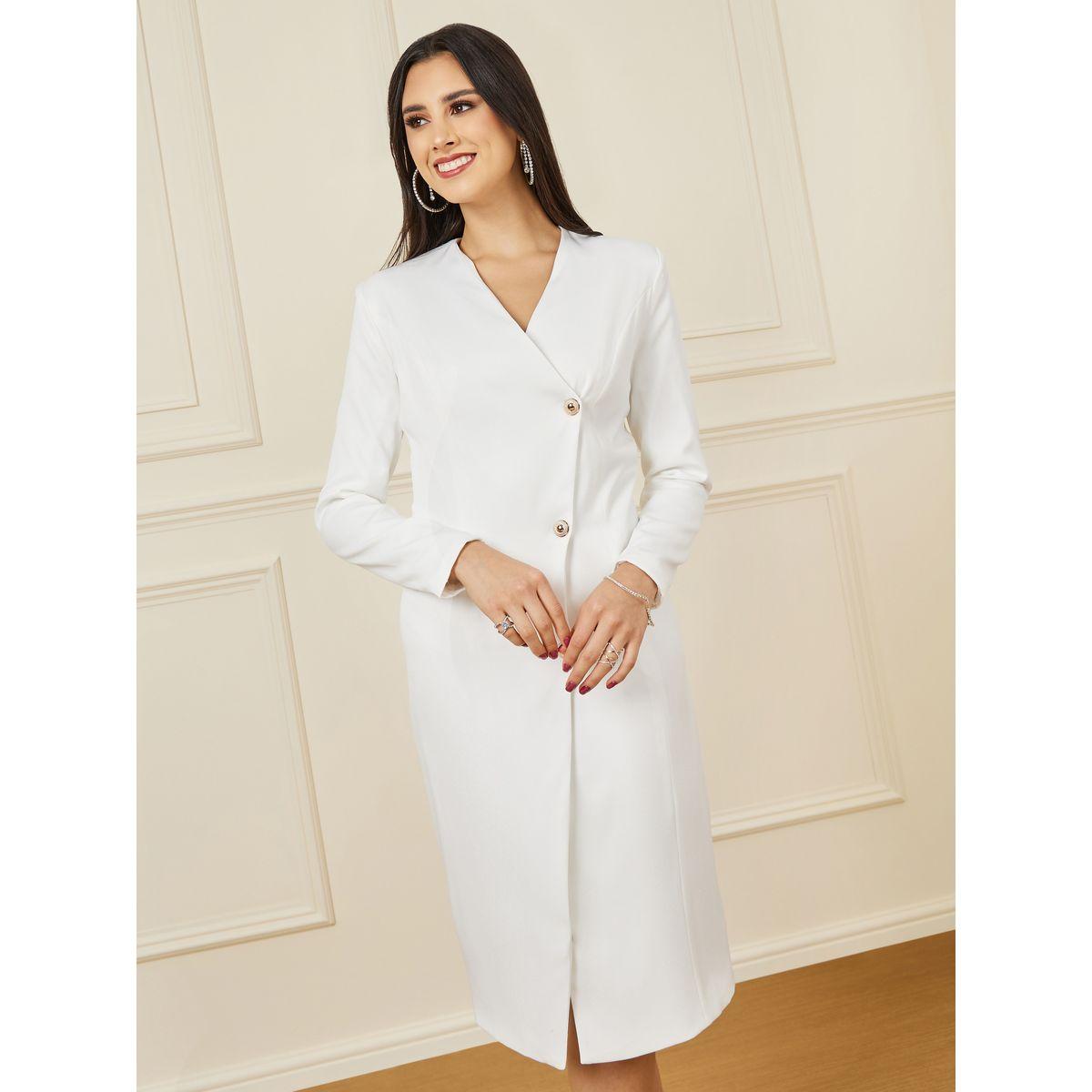 فستان بليزر بتفصيل أزرار ستيلي بطول الركبة-women-clothing-dresses-image-2