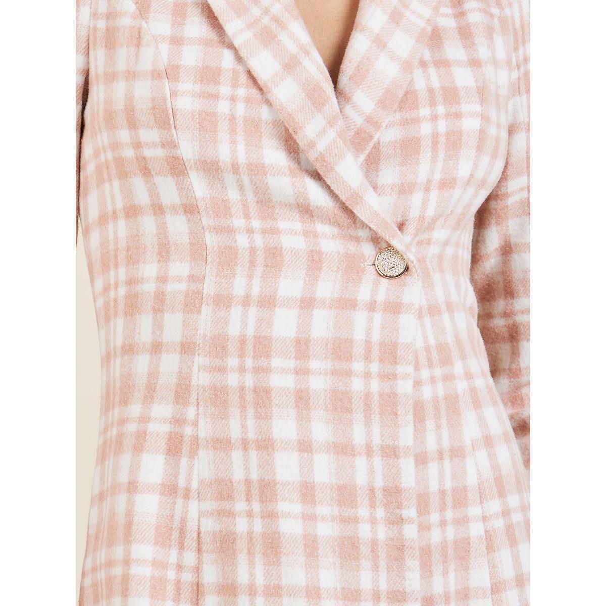 Styli Checked Single Breasted Blazer Midi Dress-women-clothing-dresses-image-3