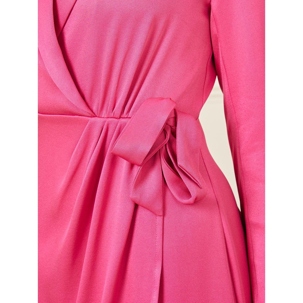 Styli Wrap Front Tie-Up Detail Blazer Midi Dress-women-clothing-dresses-image-3