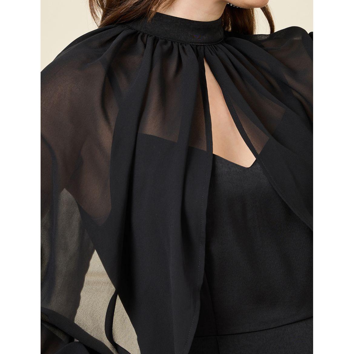 Styli High Neck Cape Sleeve A-Line Midi Dress-women-clothing-dresses-image-3
