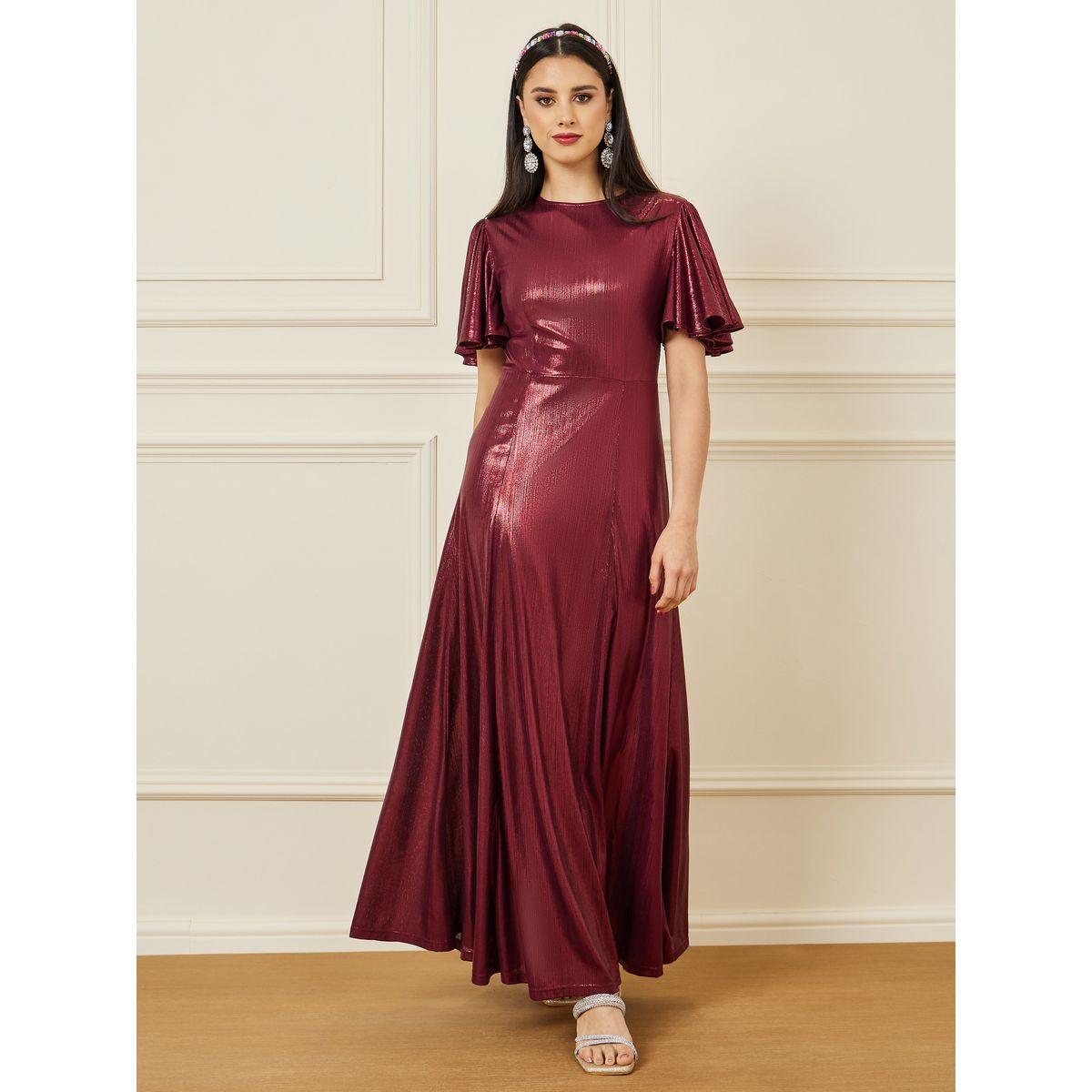 فستان طويل بتفاصيل براقة-women-clothing-dresses-image-1