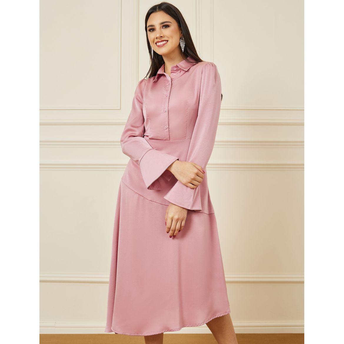 فستان ميدي بحافة غير متماثلة الطول-women-clothing-dresses-image-2