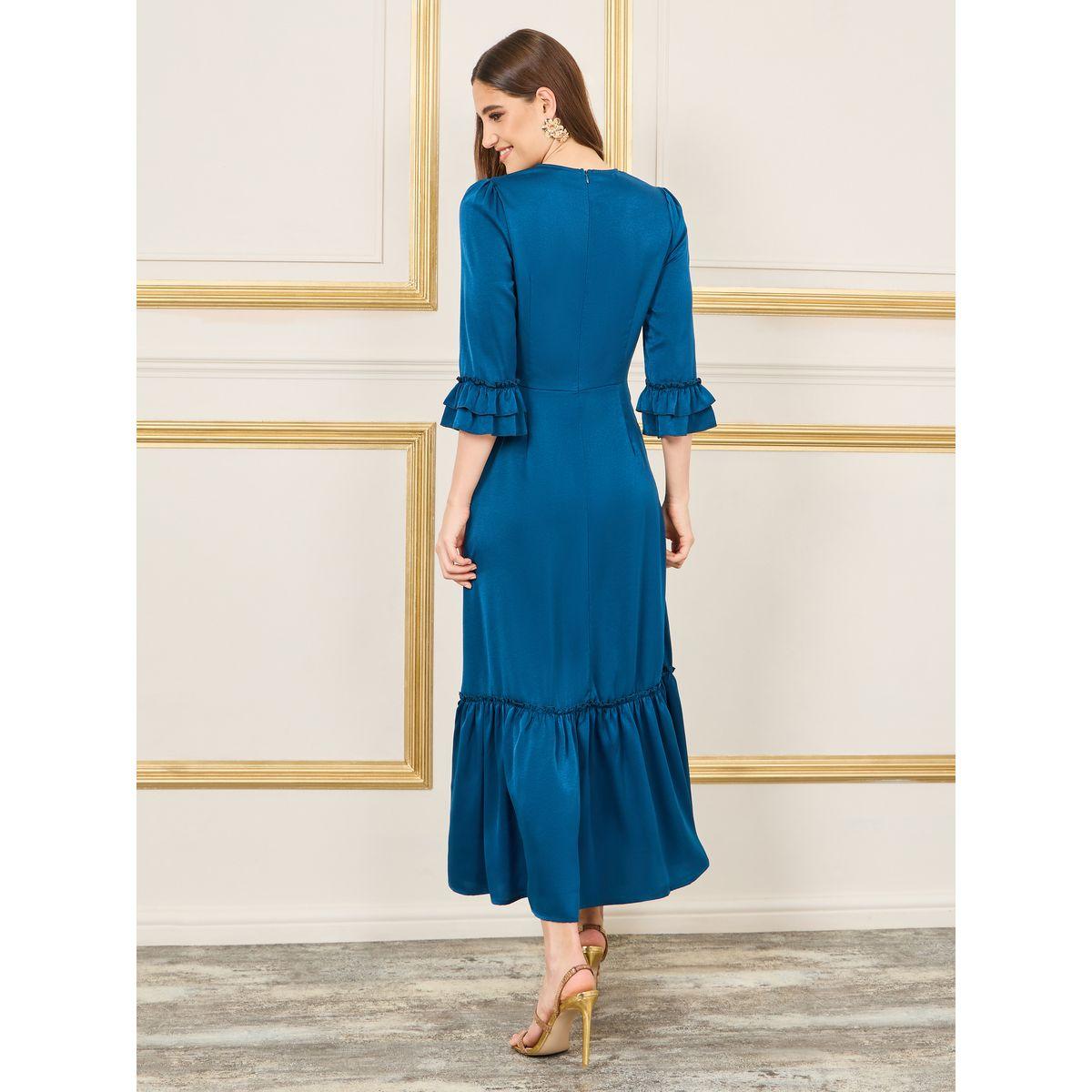Styli Satin Frill Detail A-line Maxi Dress-women-clothing-dresses-image-4