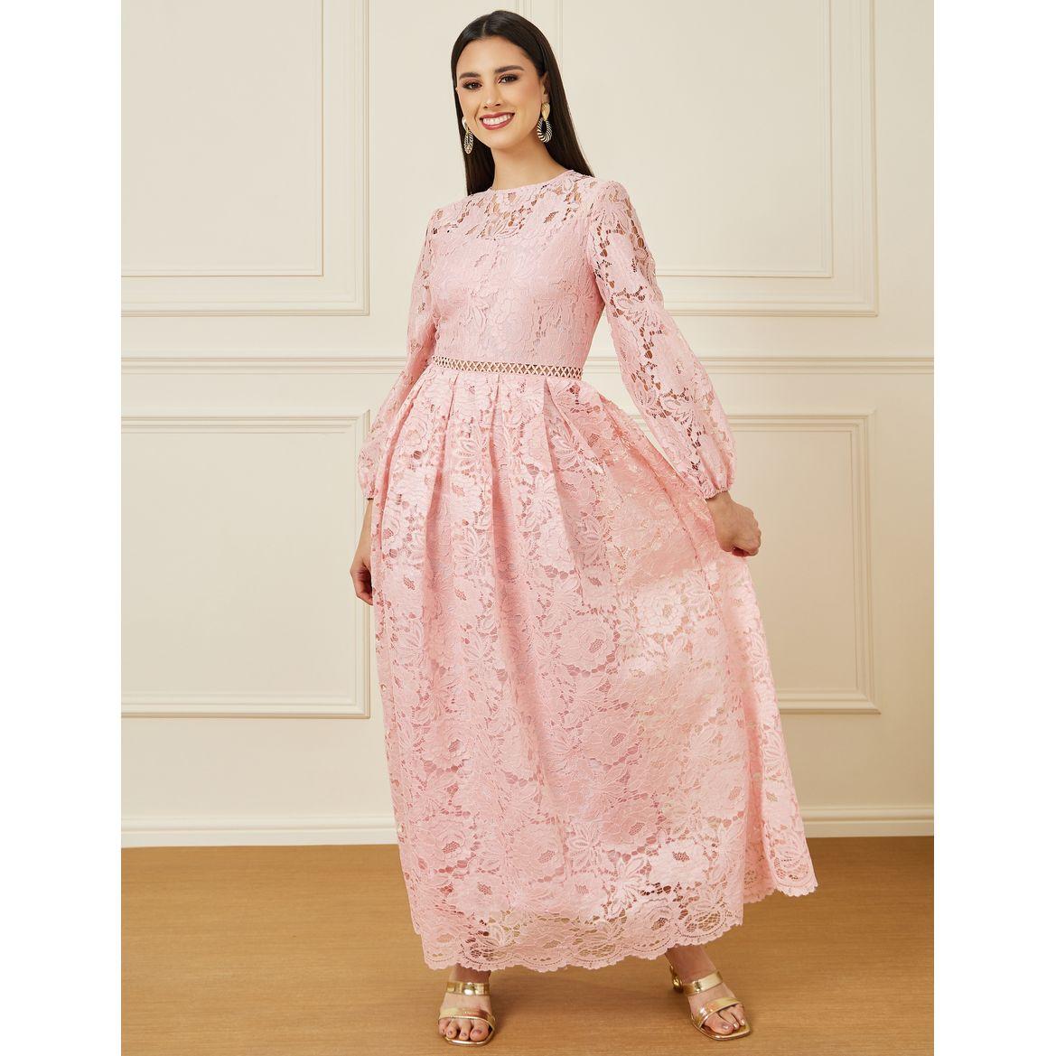 فستان طويل بتداخلات دانتيل-women-clothing-dresses-image-1